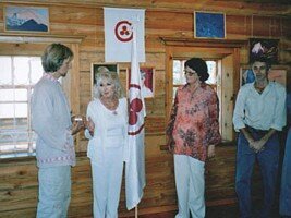 Entrega de la Bandera de la Paz a la Siberian Roerich Society